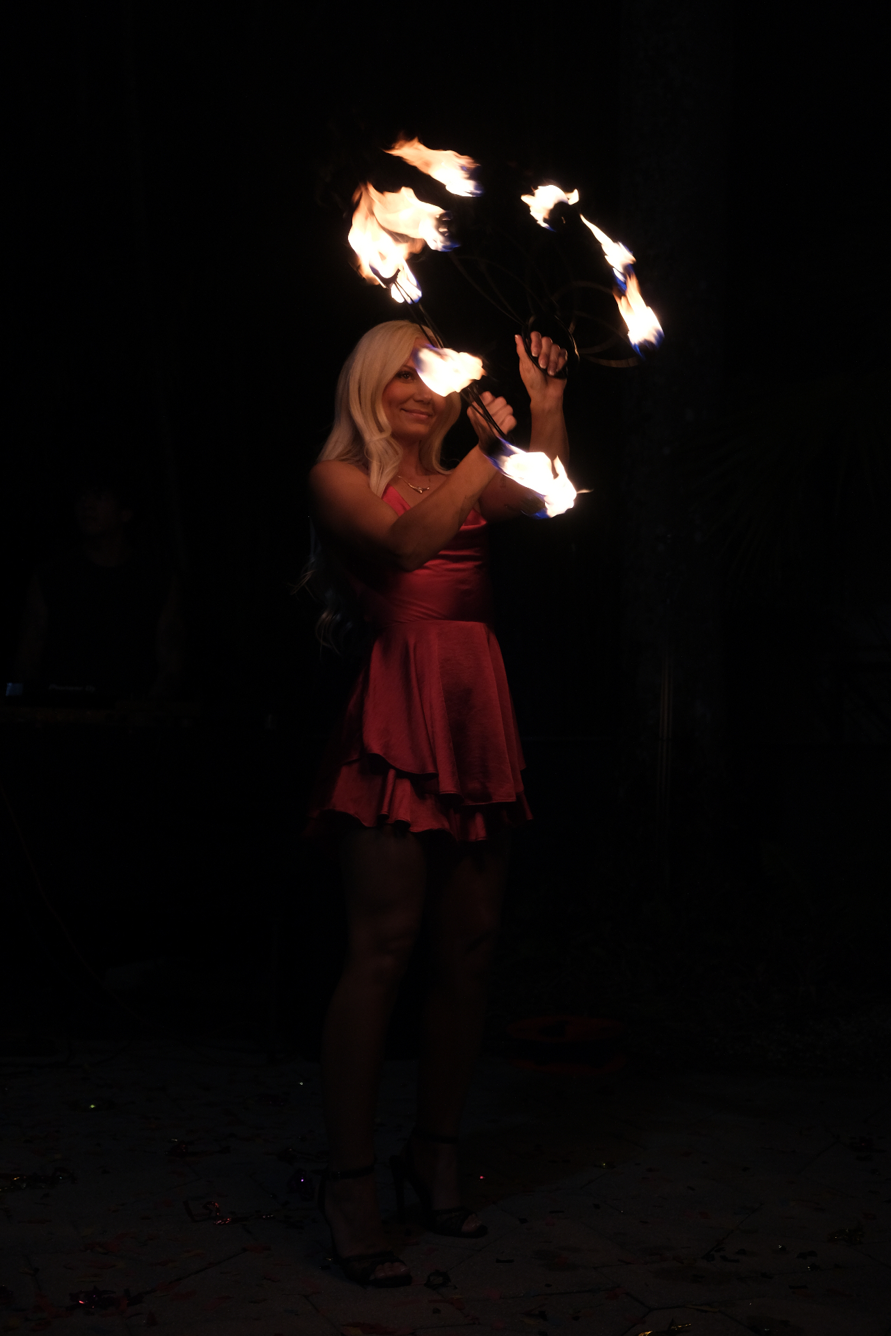 Fire performance at twilight